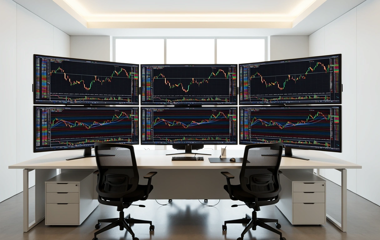 Estación de trabajo profesional de trading